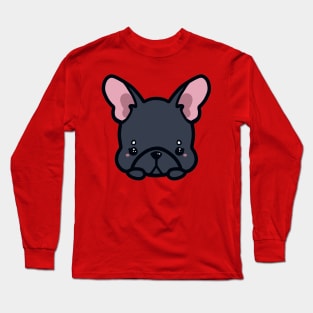 Black French bulldog breed kawaii cute adorable Long Sleeve T-Shirt